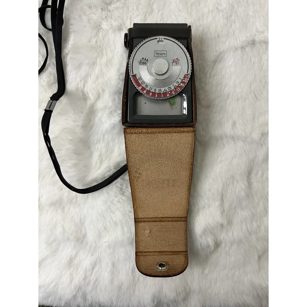 Vintage Sears Exposure Light Meter Box & Leather Case‎ - Model 97A CAMERA TOOLS